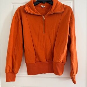 a new day Vibrant Orange Zip-Up Top